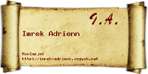 Imrek Adrienn névjegykártya